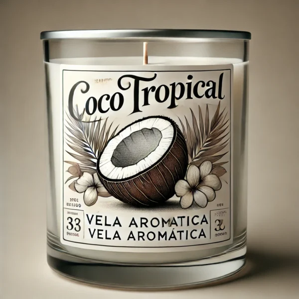 "Coco Tropical" Vela Aromática