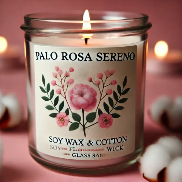 "Palo Rosa Sereno" Vela Aromática