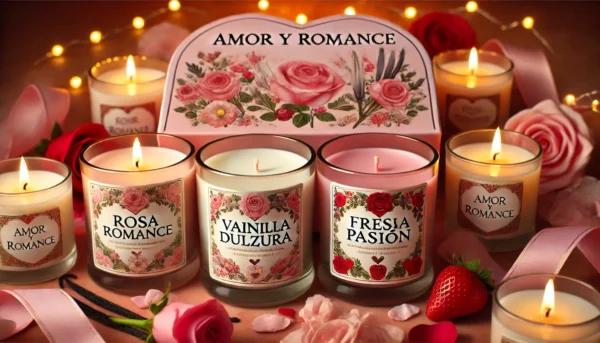 "Amor y Romance" : Set de Regalo con Velas para San Valentín