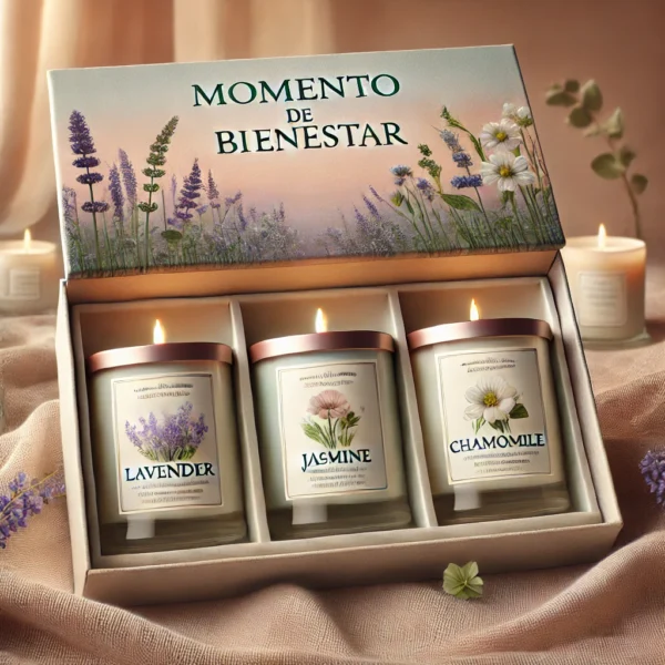 "Momento de Bienestar" Set de Regalo de Velas de Cuidado Personal