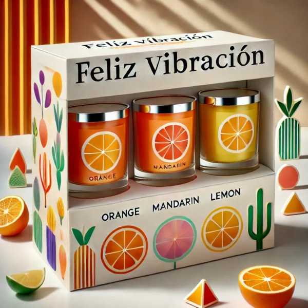 "Feliz Vibración" Set de Regalo con Velas de Júbilo